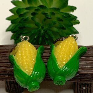 Corn Earring, Funny Food Earring, Gift Idea, Picnic Jewelry, Silly Earring, Corn